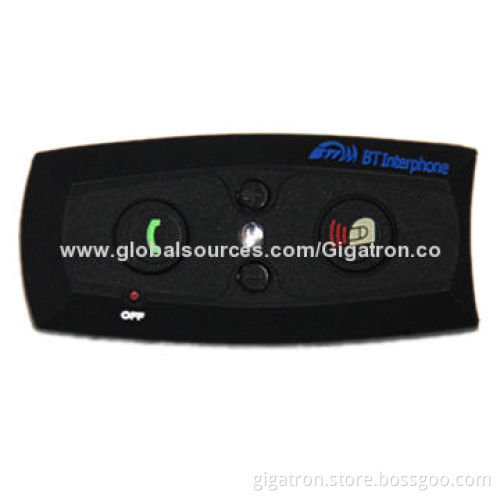 Motorcycle Bluetooth Intercom/Interphone with 2.4GHz Frequency, Safe for Riders, Skiers